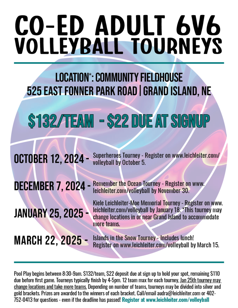 Nebraska Adult Volleyball Tournaments